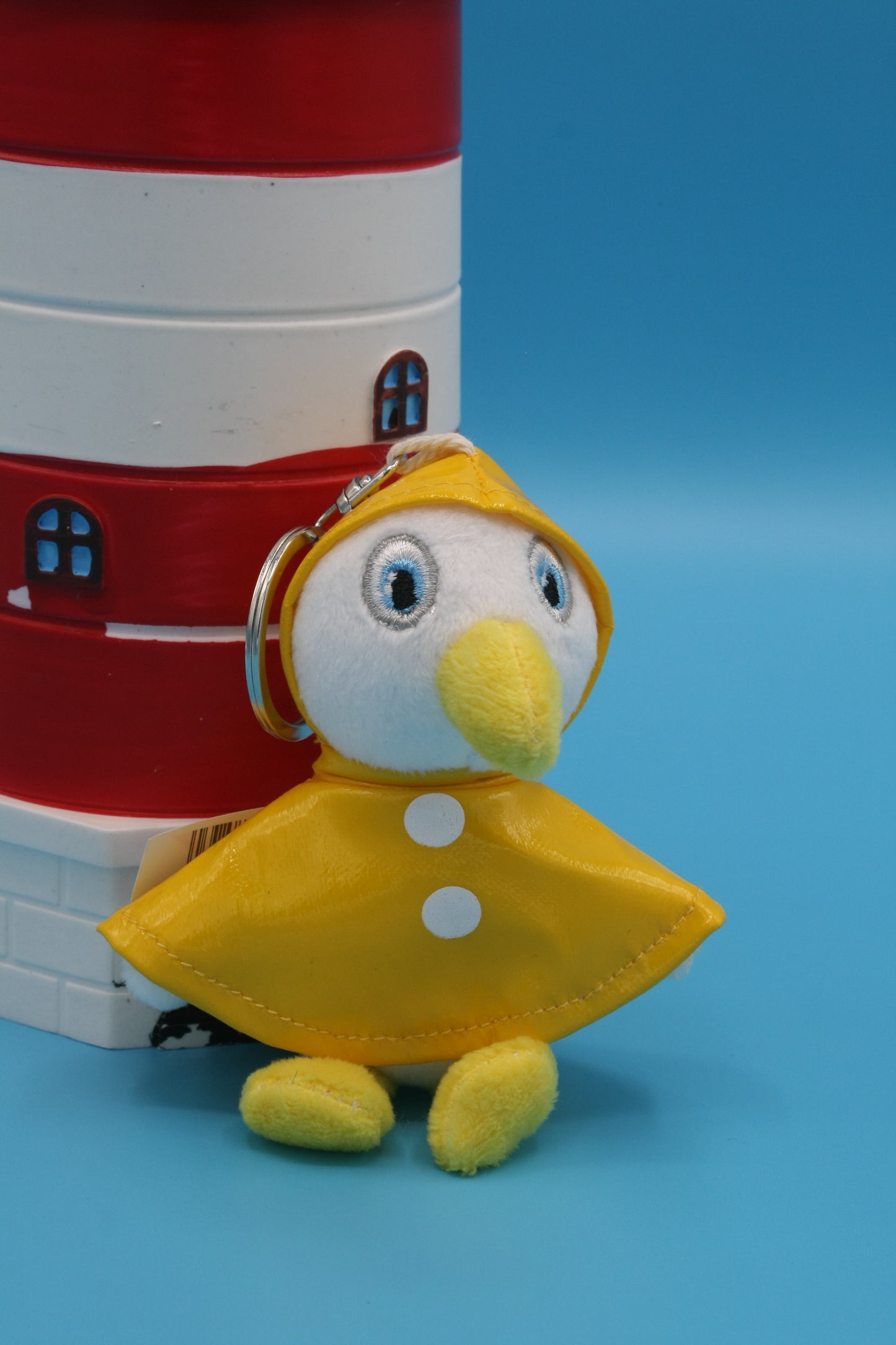 Schlüsselanhänger Möwe mit Regenjacke