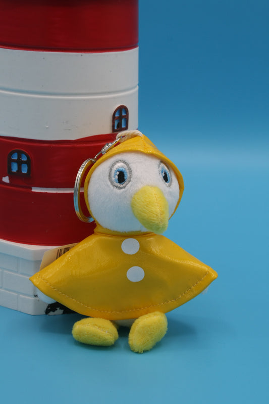Schlüsselanhänger Möwe mit Regenjacke